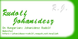 rudolf johanidesz business card